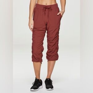 RBX Women’s Lumen Lightweight Capri Activewear Pants In Rust Color Size XL EUC